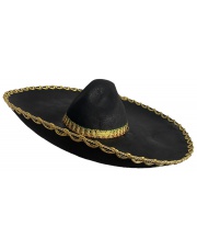 Sombrero meksykańskie mega (złote zdobienie)